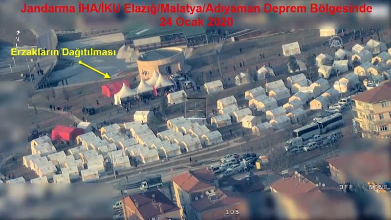 Jandarma İHA'nın gözünden deprem bölgesi