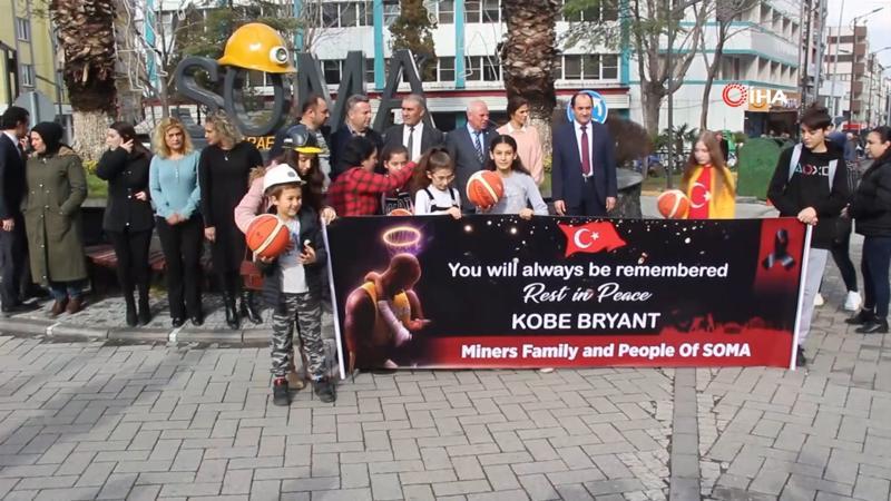 Soma maden şehitleri aileleri, Kobe Bryant'i unutmadı