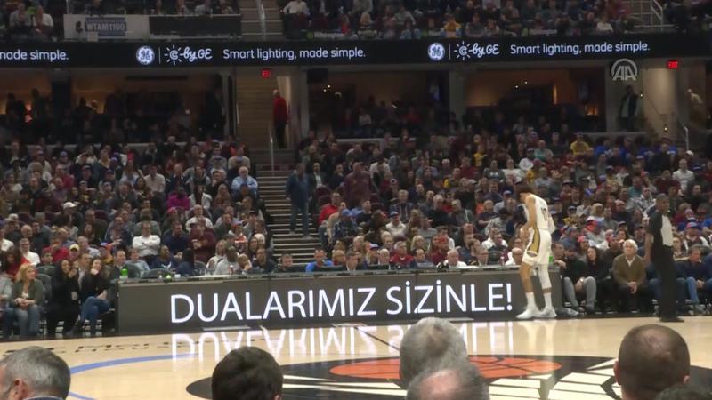 NBA maçında Elazığ ve Malatya mesajı
