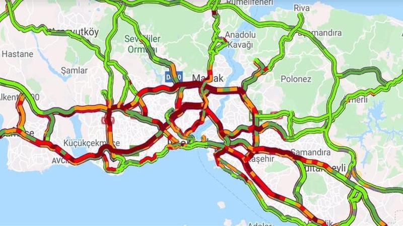 İstanbul'da trafik yoğunluğu yüzde 83'e ulaştı