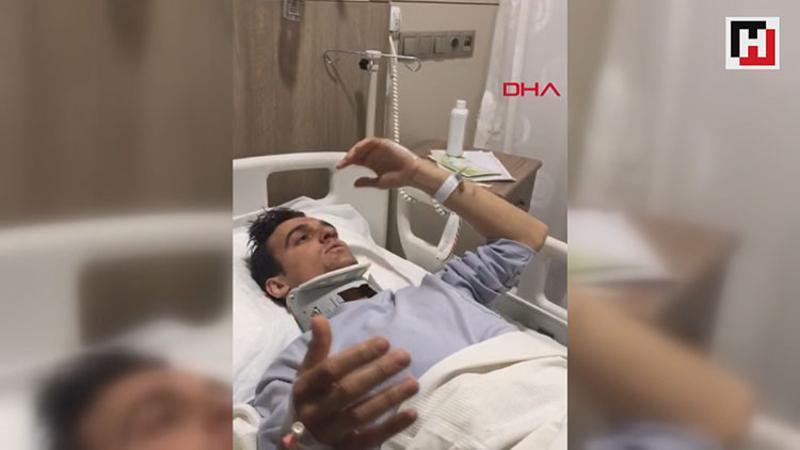 Pistten çıkan uçakta yaralanan genç o anları anlattı