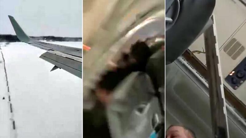 Rus yolcu uçağının kuyruğu piste çarptı