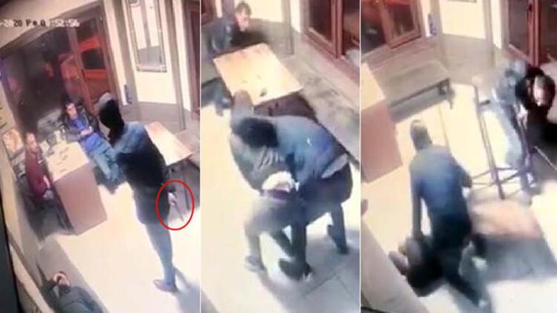 Ankara'da taksi durağında dehşet anları