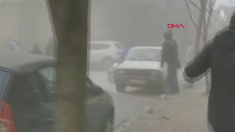 Bahçelievler'de binanın çökmesi sırasında yaşananlar güvenlik kamerasında