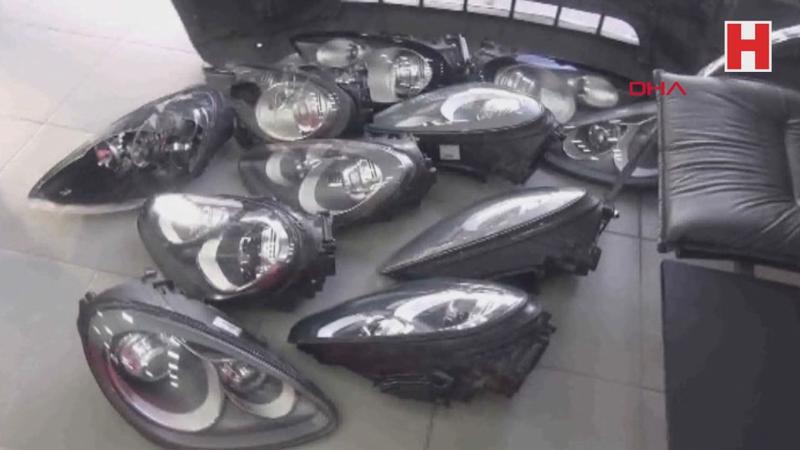 Lüks otomobillerin farlarını çalan çete yakalandı