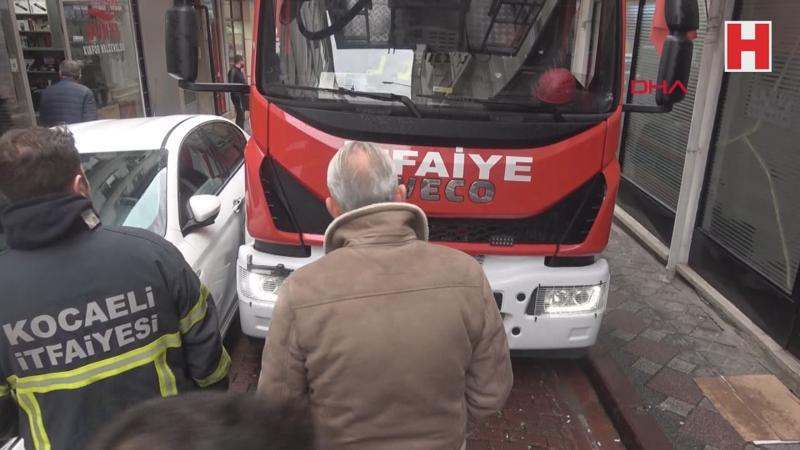 İtfaiye aracı hatalı park yüzünden dar sokakta sıkıştı