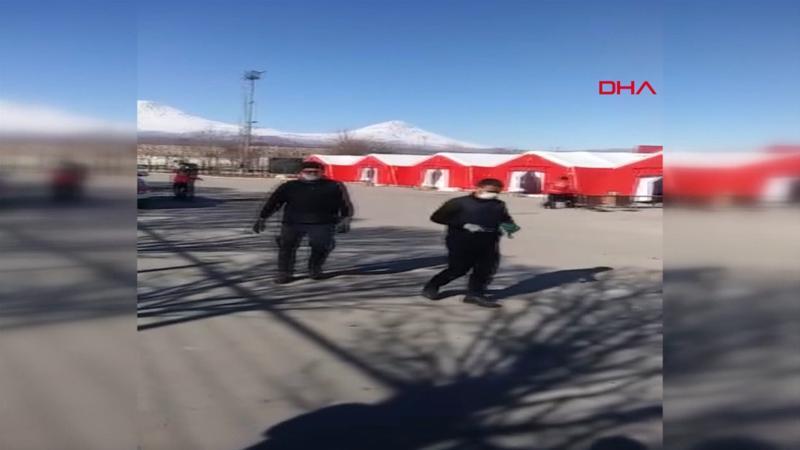 Gürbulak Sınır Kapısı'nda, sahra hastanesinden ilk görüntüler