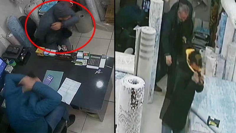 Hapşırınca herkes panikledi, o anlar güvenlik kamerasına yansıdı