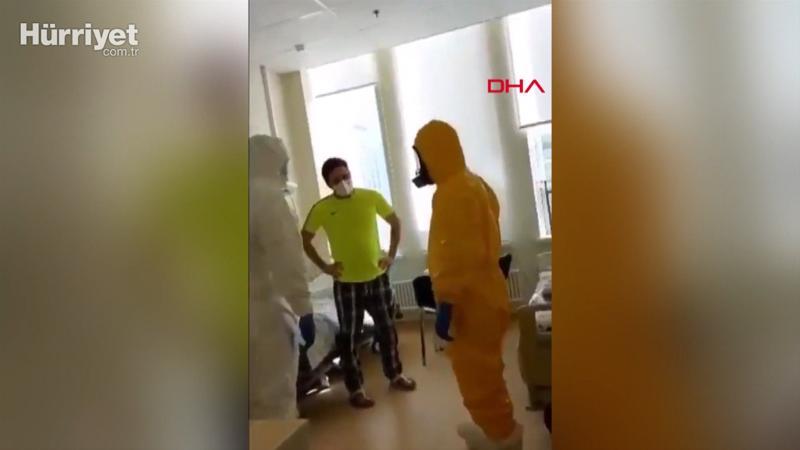 Putin'in koronavirüslü hastayla konuştuğu anların görüntüsü yayınlandı