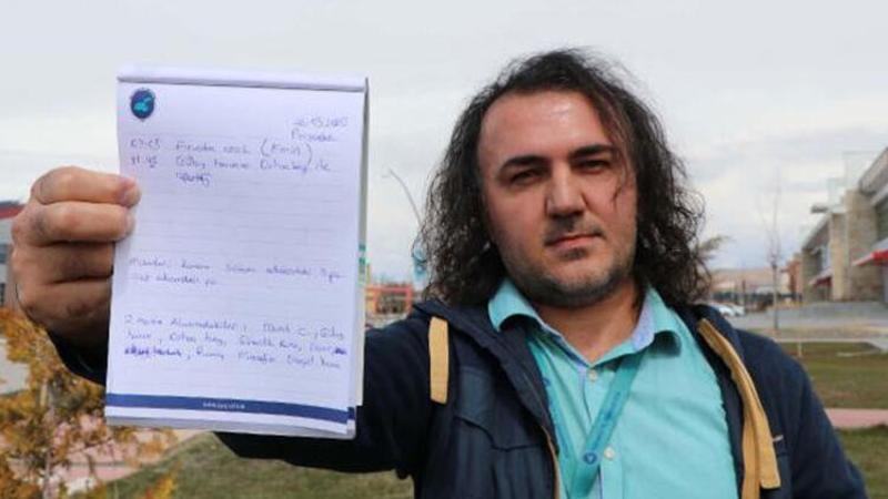 İlk corona virüs vakasının ardından görüştüğü kişileri not alıyor