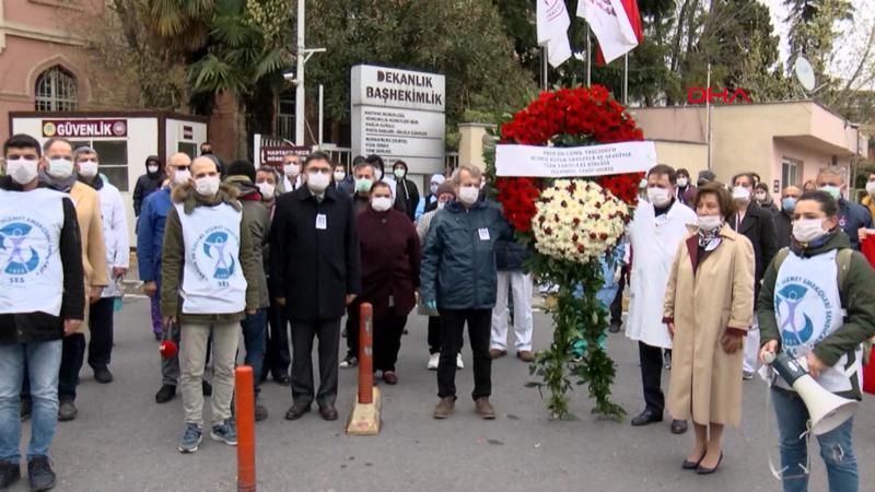 Prof. Dr. Cemil Taşçıoğlu Çapa Tıp Fakültesi önünde anıldı