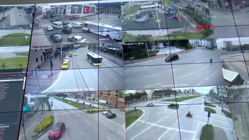 Bursa'da emniyetten koronavirüs tedbirlerine Mobese'li denetim