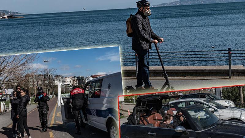 Caddebostan Sahili'nde yürüyüş yapanlara para cezası