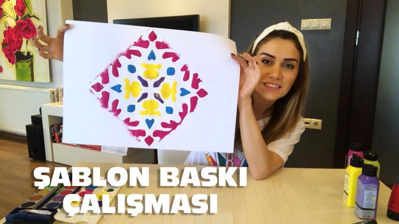 Evde sıkılanlara: Şablon baskı çalışması nasıl yapılır?