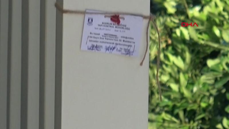 Bodrum'da, Özdil'e ait villadaki mührü DHA görüntüledi