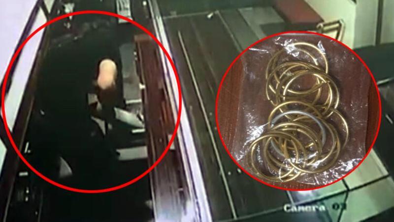 Hırsız altınları bulamayınca halkaları çaldı! İşte o anlar...