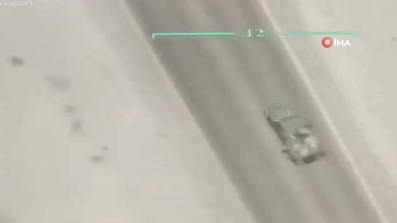 Hafter milislerine ait lojistik araçlar böyle vuruldu