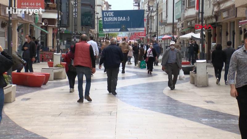 Dün yeni vaka görülmeyen Ordu'da bugün sokaklar doldu