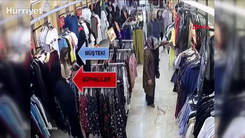 Yankesici kadınlar, güvenlik kamerası görüntülerinden yakalandı