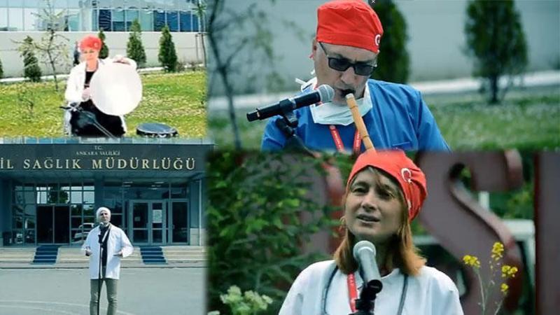 Sağlık çalışanları #SağlıkİçinÇal'dı: Gel Gör Beni Aşk Neyledi