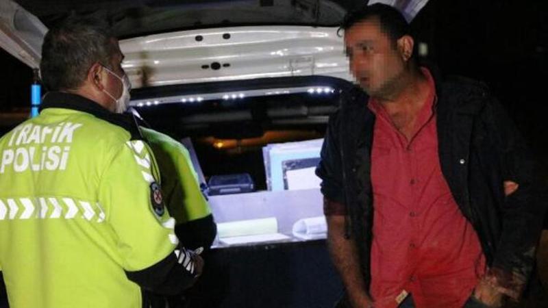 Alkollü sürücü bütün cezaları yedi, polise direndi
