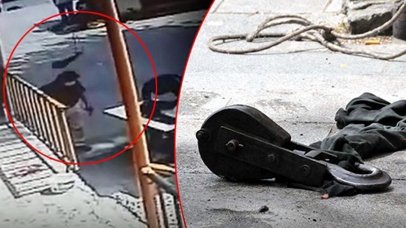 Sultangazi'de 60 yaşındaki adamın başına 4. kattaki vincin caraskalı düştü