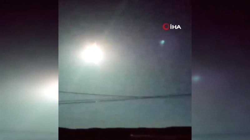 Ardahan'da meteorun düşme anı kamerada