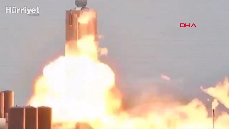 ABD'de SpaceX roketi test sırasında böyle patladı