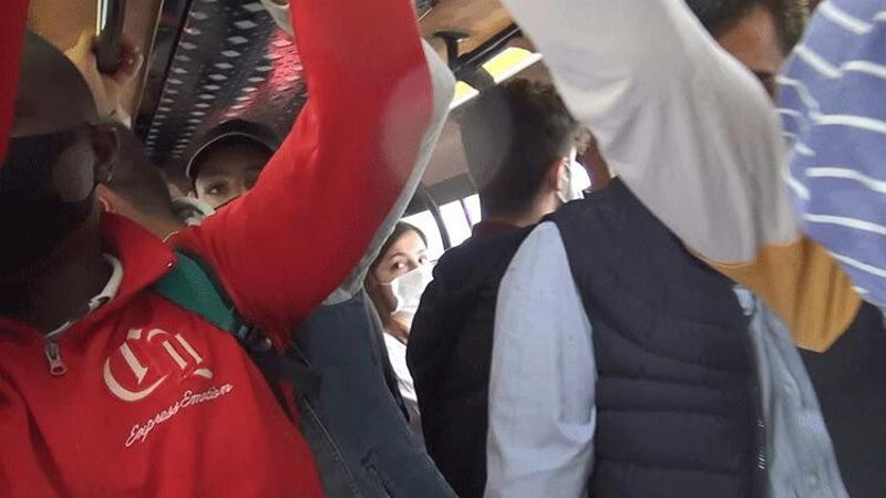 Esenyurt'ta durdurulan minibüsten 7 yerine 35 yolcu çıktı
