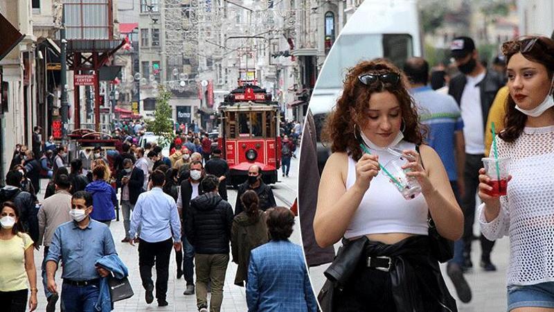 İstiklal Caddesi'nde sosyal mesafe kuralları askıya alındı