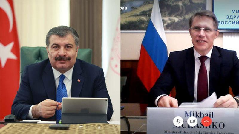 Sağlık Bakanı Koca, Rus mevkidaşı Murashko ile görüştü