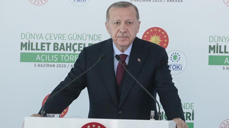Cumhurbaşkanı Erdoğan, Millet Bahçeleri'nin açılış töreninde konuşuyor