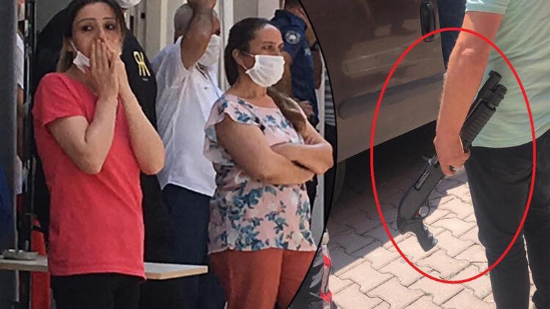 İngilizce kursuna pompalı tüfekle geldi, tavana ateş etti