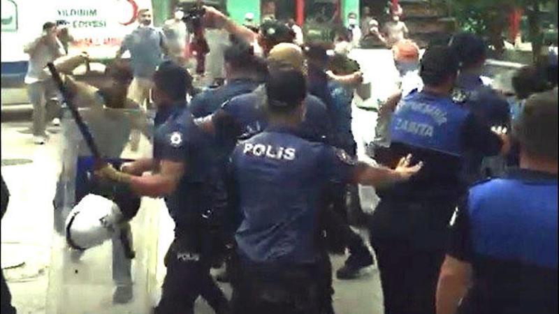 Bursa'da kaçak bina yıkımında olaylar çıktı! İşte o anlar...