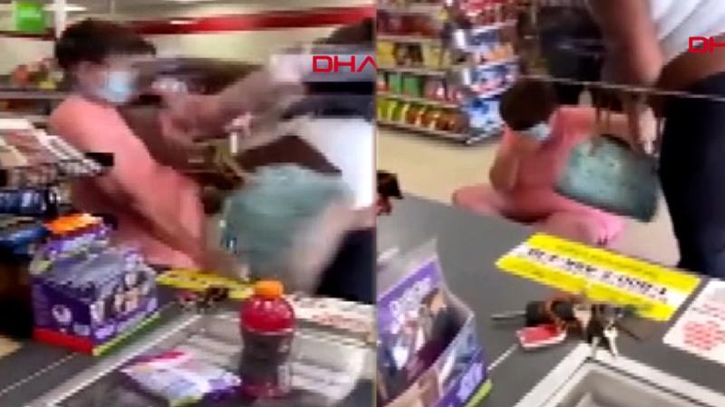 ABD'de bir markette iki müşteri arasında ırkçılık tartışması kavgaya dönüştü