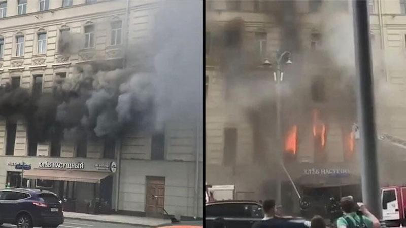 Moskova'da korkutan yangın
