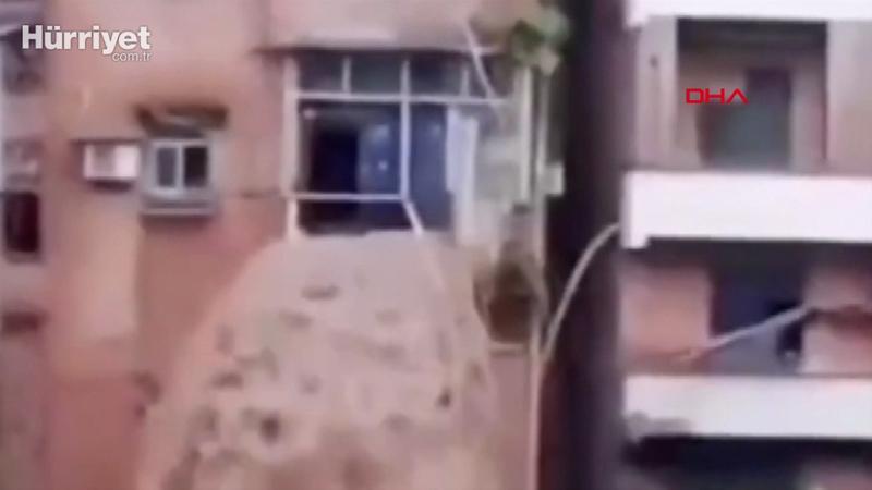 Çin'de sel felaketi böyle görüntülendi