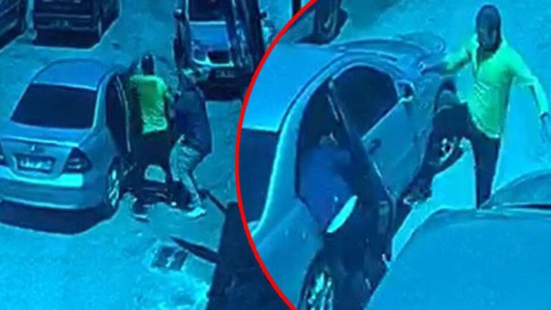 Otomobilden 83 bin lirayı böyle çaldı! O anlar kamerada