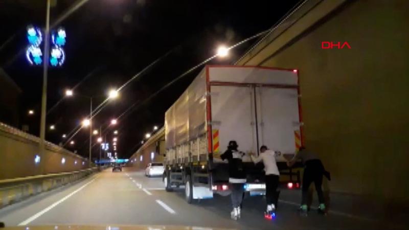 Patenli gençlerin tehlikeli yolculuğu kamerada