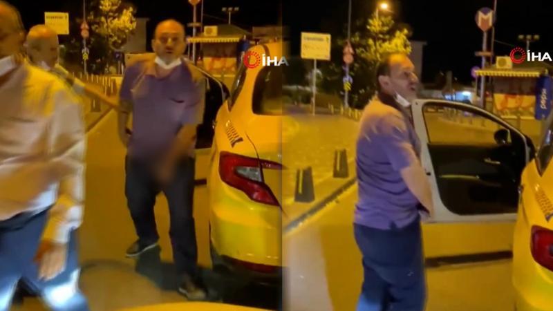 İstanbul’un göbeğinde taksici rezaleti kamerada