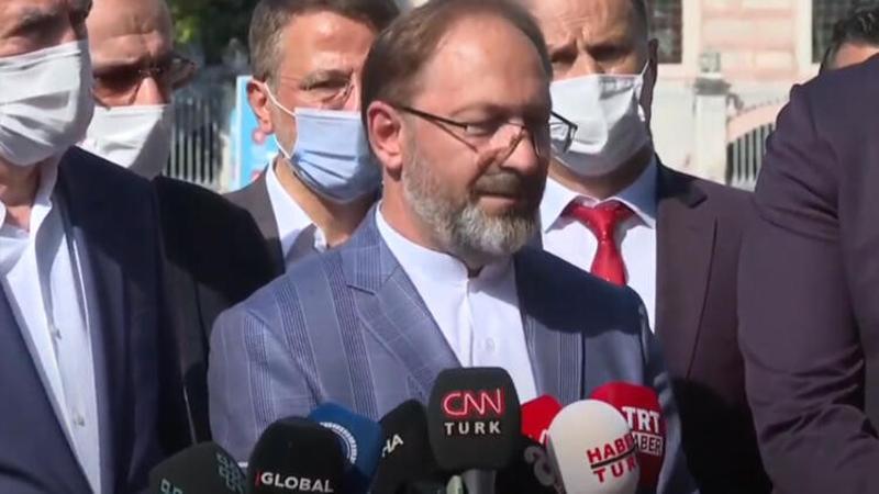 Bakanı Ersoy ile Diyanet İşleri Başkanı Erbaş Ayasofya Cami ile ilgili açıklamalarda bulundu
