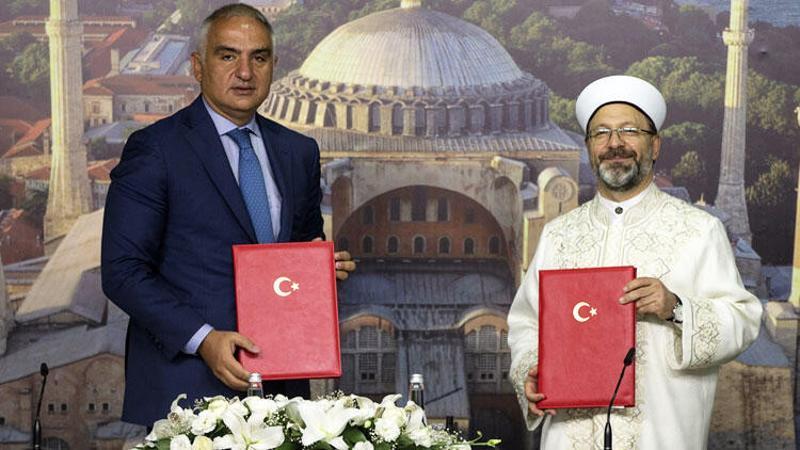Son dakika haberler... Ayasofya Camii protokolü imzalandı