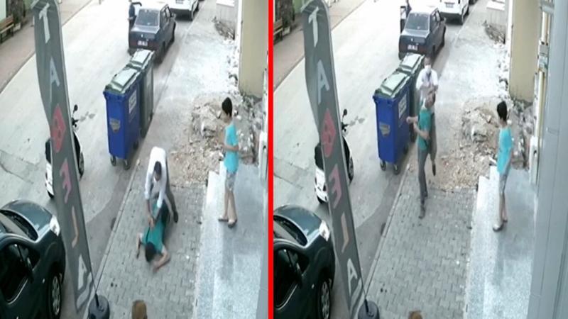 Otomobilden inip tekme tokat saldırdılar