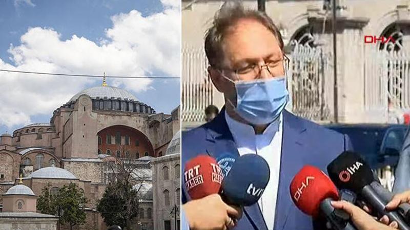 Diyanet İşleri Başkanı Ali Erbaş, Ayasofya önünde açıklama yaptı