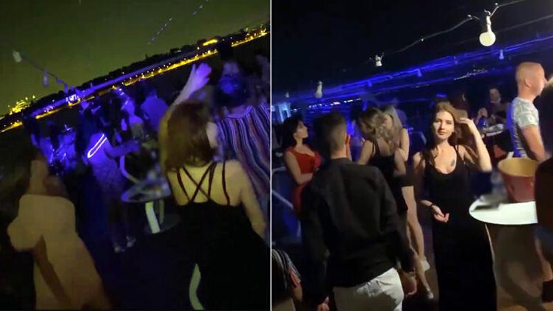 İstanbul Boğazı’nda korona virüs salgınına rağmen yat partisi