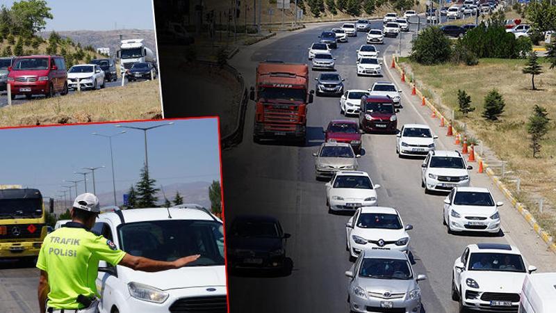 Kırıkkale'deki 'kilit kavşak'ta trafik yoğunluğu başladı