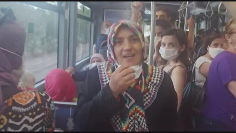 Otobüste maske takmadı, kendisini öyle bir şekilde savundu ki...