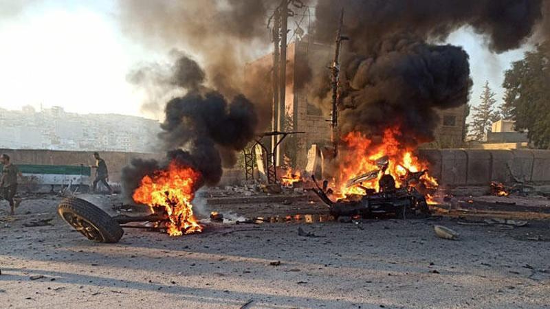 Afrin'de patlama anı kamerada