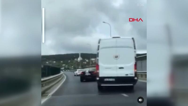 Beykoz'da düğün konvoyunda akılalmaz görüntü!