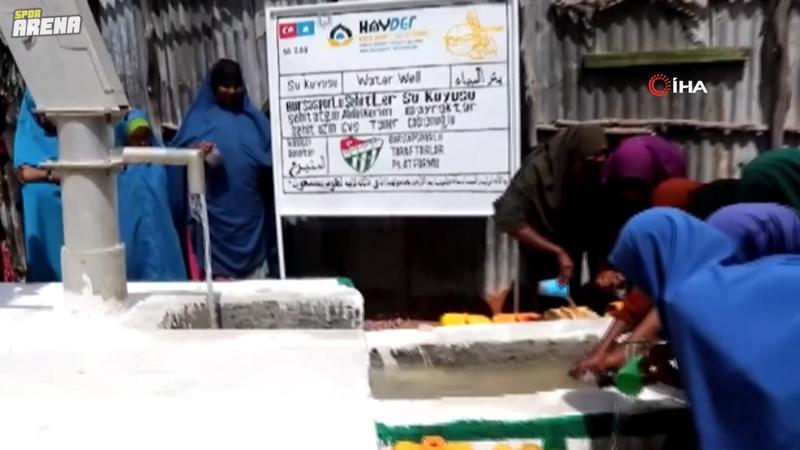 Bursasporlu taraftarlar şehitler için Somali'de iki su kuyusu açtırdı